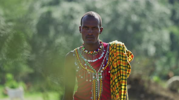 Close up of a Maasai man