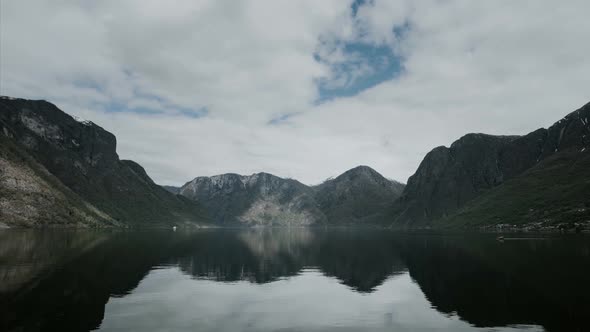 Time lapse video of Aurland fjord in Western Norway