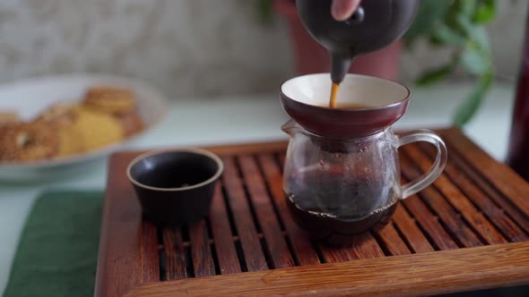 Tea Ceremony on a Portable Table