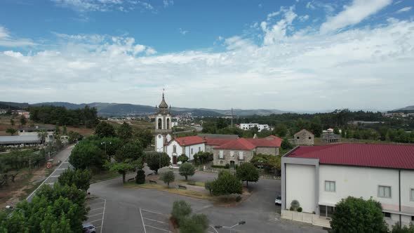 A Church In A Village Countryside alt