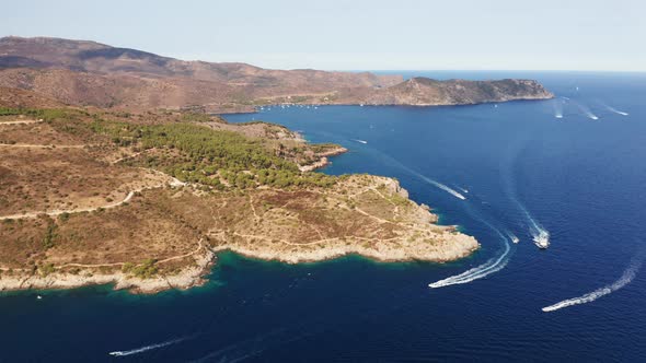 Drone Over Coastline Of Cap De Creus