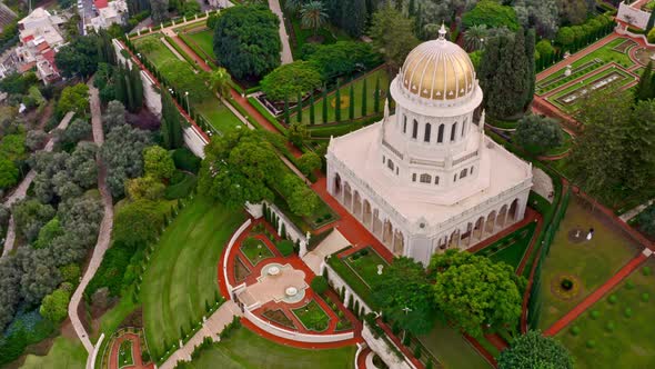 Bahai temple and gardens in Haifa, Israel