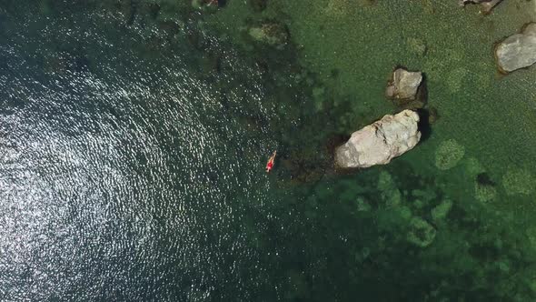 Woman Floating Sea