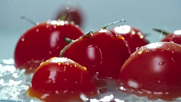 Washing Red Ripe Tomatoes