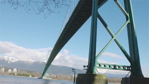 Famous Historic Place Lions Gate Bridge in Stanley Park