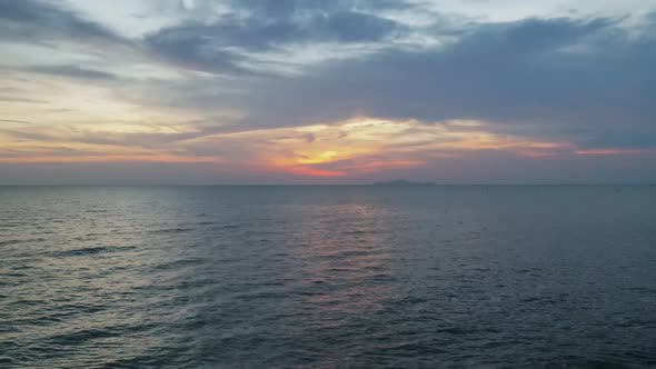 Time lapse of Majestic sunset or sunrise landscape at the sea