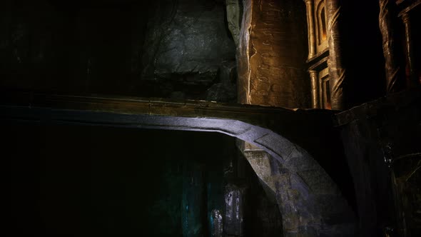Old Stone Bridge Inside Big Cave alt