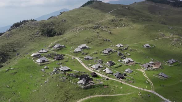 Aerial View Velika Planina Slovenia