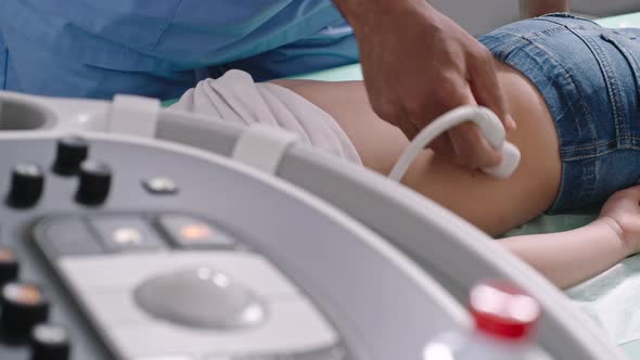 Ultrasound of Little Childs Lower Back