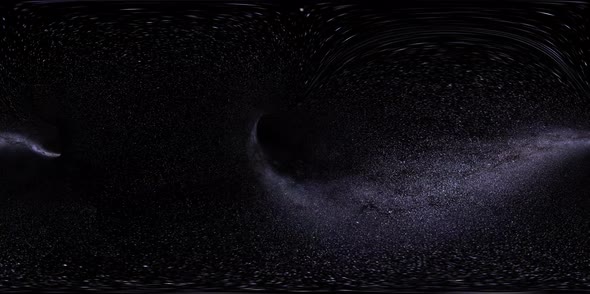 VR 360 Wormhole Straight Through Time and Space