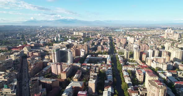 Aerial View Of The City Of Yerevan