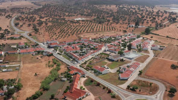 aerial views of Santa Susana village, Alentejo, Portugal 7