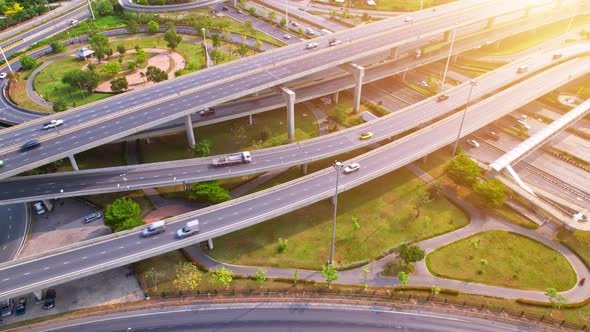 4K : footage hyperlapse expressway for transportation concept.