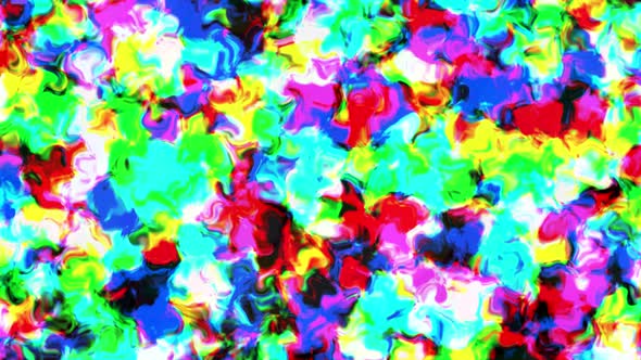 Psychedelic Colorful Ambient Liquid Fluid Waves Flowing 4k Vj Loop Background