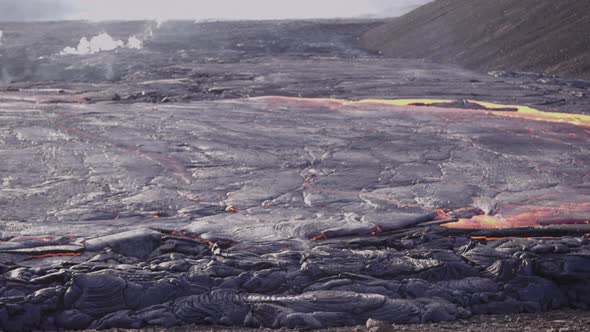 Lava Flow From Erupting Fagradalsfjall Volcano