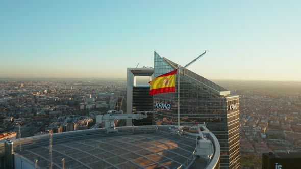 Fly Over Top of Highest Buildings in City