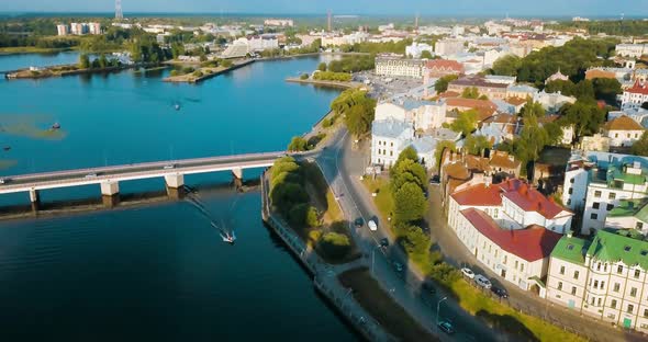 City View From Above to a Vyborg Historic District