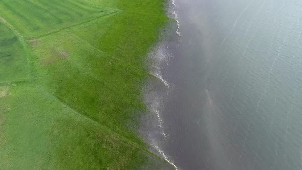 Rising Water Level in Plain Left Fields Under Flood