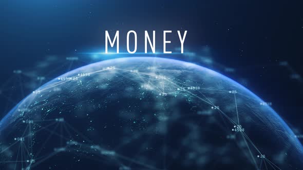 Global Abstract Cyber Earth Money