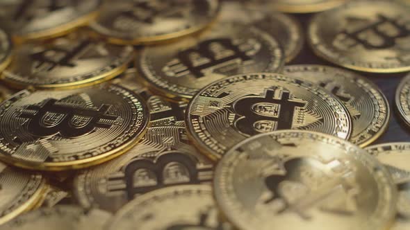 Crypto Currency Bitcoin Closeup