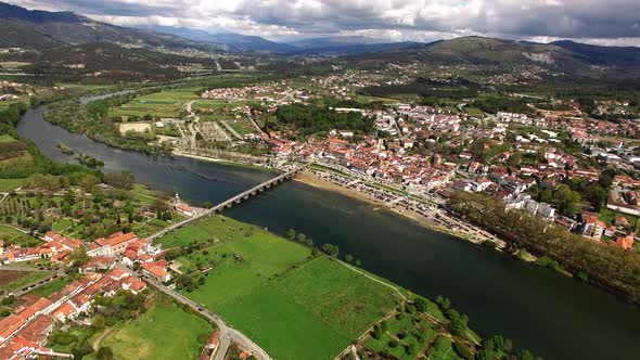 Fly Above Ponte de Lima, Portugal