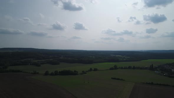 French Vexin Regional Natural Park seen from the sky