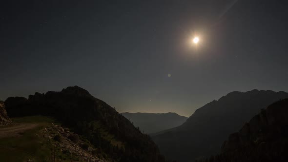 Stars pedra forca spain mountain full moon