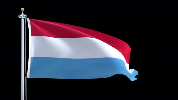 Luxembourg Waving Flag