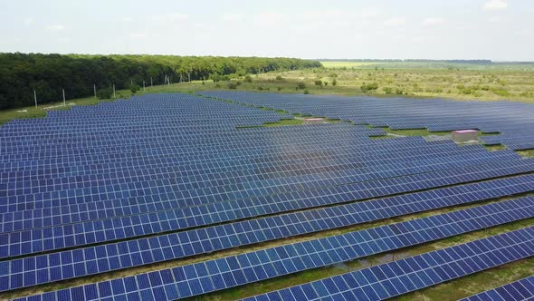 Solar Battery On Meadow