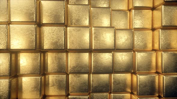 Beautiful Abstract Golden Cubes
