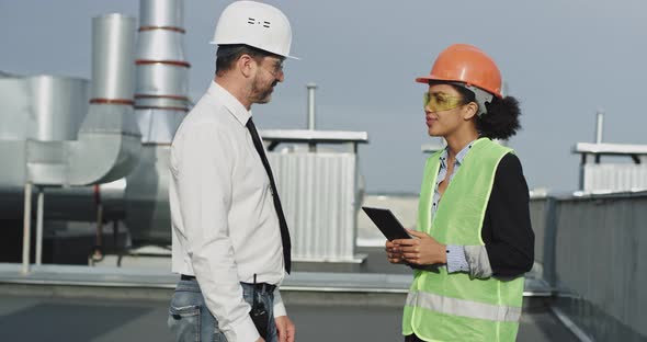 The Ravishing Construction Lady Shakes Hands