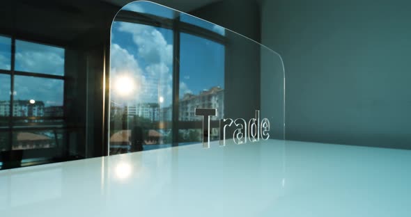 Glass Trade Letters and Office in Background