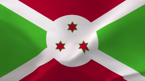 Burundi Waving Flag 4K Moving Wallpaper Background