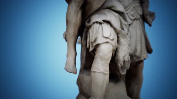 Statue of a Trojan Hero Aeneas Saving His Aged Father Anchises alt