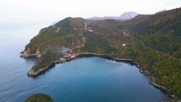 Gideros bay on the black sea, Kastamonu, Cide-Gideros, beautiful sea bay in autumn