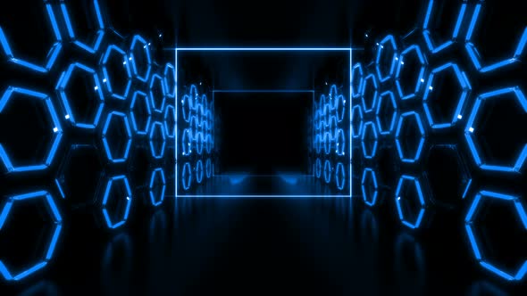 Blue Hexagonal Background alt